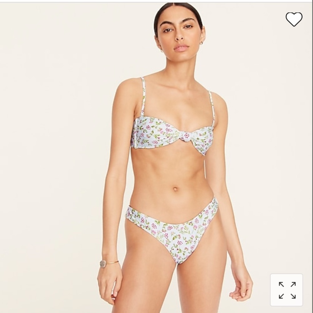 NWT JCrew Size Medium Bikini Set in Pale Cloud print